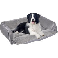 Produktbild von Dogat Hundebett Waschbares Hundesofa mit Plüsch-Oberfläche in Grau für alle Altersstufen