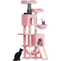 Produktbild von Dogat Katzenkratzbaum mit Leiter und Schlafplätzen in Rosa 158cm aus Sisal
