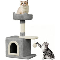 Produktbild von Dogat Katzenkratzbaum mit Sisal und Kuschelhöhle Grau 70cm Höhe