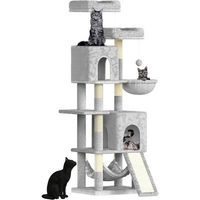 Produktbild von Dogat Kratzbaum für Katzen 158cm Grau mit Leiter und Sisal-Elementen