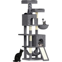 Produktbild von Dogat Kratzbaum für Katzen 158cm Grau mit Leiter und Sisal-Elementen