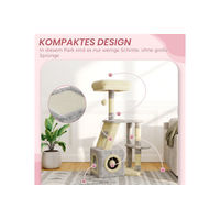 Produktbild von Dogat Kratzbaum für Katzen mit Höhle, Sisalstämmen und Spielbällen, Grau, 107 cm