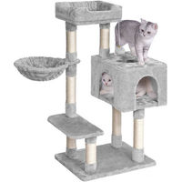 Produktbild von Dogat Kratzbaum für Katzen mit Katzenhaus, Hängematte und Sisal-Elementen, 100 cm