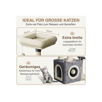 Produktbild von Dogat Kratzbaum für Katzen mit Katzenhaus und Spielball 107 cm hoch