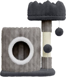 Dogat Kratzbaum für Katzen mit Spielzeug aus Sisal in Grau 162cm – Bild 1 von 5