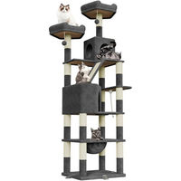 Produktbild von Dogat XXL Kratzbaum für Katzen mit Kletterturm und Höhlen 208cm Grau