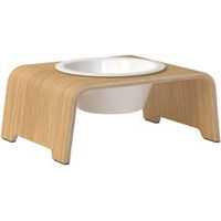 Produktbild von dogBar Erhöhter Napf aus Holz für kleine Hunde in Natur Beige Braun