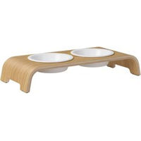 Produktbild von dogBar Erhöhter Napf aus Holz in Eiche Light Grösse S-Large
