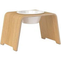 Produktbild von dogBar Erhöhter Napf aus Holz in Natur Beige Größe L