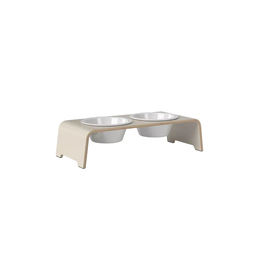 Produktbild von dogBar Erhöhter Napf aus Porzellan Cashmere Grey Grösse L