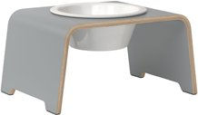 Produktbild von dogBar Erhöhter Napf Hund Single Grau aus Holz Größe M Maße ca. 36 x 24 x 18 cm