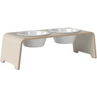 Produktbild von dogBar® Erhöhter Napf Hund Wooden Cashmere Grey aus Holz Größe M