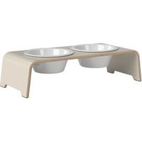 Produktbild von dogBar® Erhöhter Napf Hund Wooden Cashmere Grey aus Holz Grösse M-Small