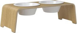 Produktbild von dogBar® Erhöhter Napf Wooden oak light aus Holz Grösse M Braun 57 x 24 x 18 cm