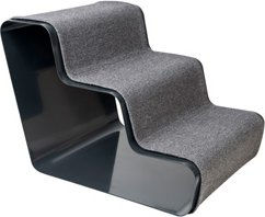 Produktbild von dogBeam Hundetreppe aus Stoff in Grau Maße 34 x 38 x 25 cm