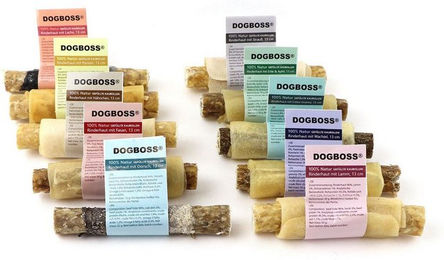 DOGBOSS 100% Natur gefüllte Kaurollen Kausnack für Hunde Adult 10er Probierset 13 cm getreidefrei glutenfrei ohne Zucker – Bild 1 von 7