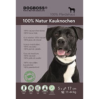 Produktbild von DOGBOSS Kauknochen aus 100% Pferdehaut für Hunde 5er Pack 17 cm