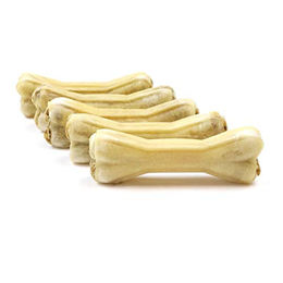 DOGBOSS Kauknochen für Hunde aus Rinderhaut mit Hähnchen, 5 Stück, 22 cm, getreidefrei und glutenfrei – Bild 1 von 4