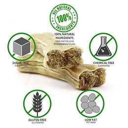 DOGBOSS Kauknochen für Hunde mit Cistus Incanus und Hähnchen, 12 cm, 5er Pack, getreidefrei und glutenfrei – Bild 1 von 4