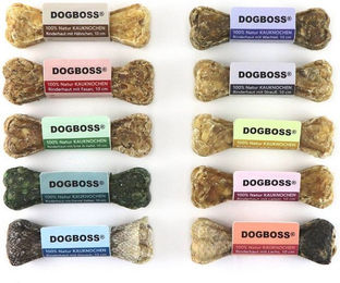 DOGBOSS Mini-Kauknochen Probierset für Hunde Adult, 10er Pack, 10 cm, getreidefrei und ohne Konservierungsstoffe – Bild 1 von 2
