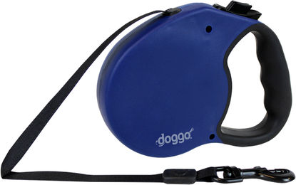 Doggo Everyday Rollleine für Hunde Blau mit schwarzem Softgrip-Griff 5 m - 4,6 m – Bild 1 von 6
