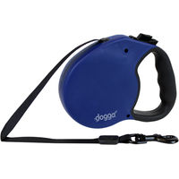 Produktbild von Doggo Everyday Rollleine für Hunde Blau mit schwarzem Softgrip-Griff 5 m - 4,6 m