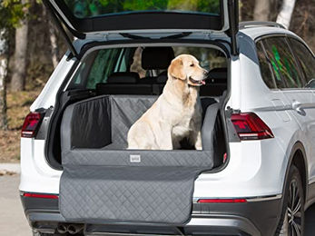 DOGGY Autoschondecke aus Kunstleder für große und mittelgroße Hunde in Grau 92x70x39 cm – Bild 1 von 6
