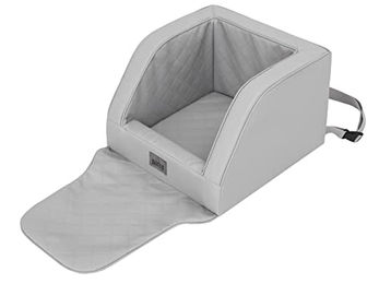 DOGGY Autositz für kleine Hunde aus Kunstleder in Grau 46x46x31 cm – Bild 1 von 5