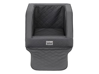 DOGGY Autositz für kleine Hunde aus Kunstleder in Grau 46x46x31 cm – Bild 1 von 5