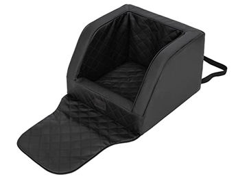 DOGGY Autositz für kleine Hunde aus Kunstleder in Schwarz 46x46x31 cm – Bild 1 von 5