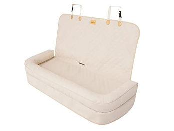 DOGGY Autositz für kleine Hunde aus wasserabweisendem Kunstleder in Beige 135 x 45 cm – Bild 1 von 3