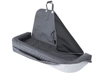 DOGGY Autositz für kleine Hunde, wasserabweisendes Hundebett aus Oxford-Gewebe, Grau, OEKO-TEX zertifiziert – Bild 1 von 5