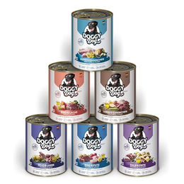 DOGGY Dog Paté Mix 1 Adult Nassfutter für Hunde Probierpaket 6 x 800 g getreidefrei und ohne Zucker - 6 x 800 g – Bild 1 von 4