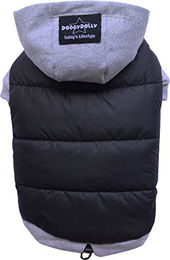 Doggy Dolly Hundemantel und Hundepullover für Mops und Französische Bulldogge wasserabweisend schwarz-grau Größe S – Bild 1 von 6