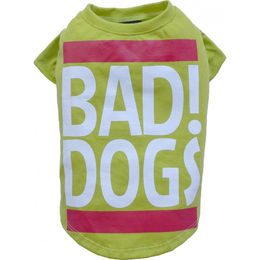 Doggy Dolly Hundetshirt Bad Dogs aus Baumwolle Gelb Grün Größe S – Bild 1 von 2