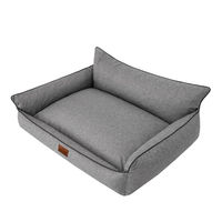 Produktbild von DOGGY Hundebett aus Öko-Leinen in Anthrazit XXL 106 x 80 cm