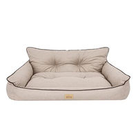Produktbild von DOGGY Hundebett aus Öko-Leinen in Beige XL 82 x 63 cm