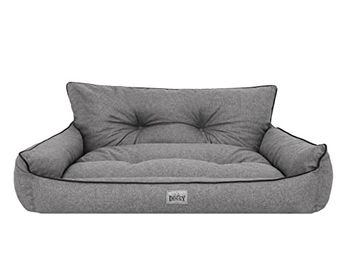 DOGGY Hundebett aus Ökoleinen in Graphit Grau XL 82 x 63 cm – Bild 1 von 6