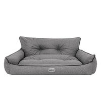 Produktbild von DOGGY Hundebett aus Ökoleinen in Graphit Grau XL 82 x 63 cm