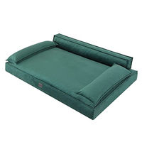 Produktbild von DOGGY Hundebett aus Plüsch in Grün Größe L 78 x 54 cm OEKO-TEX zertifiziert
