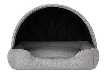 DOGGY Hundebett aus Stoff für Hunde und Katzen in Grau mit OEKO-TEX Zertifizierung – Bild 1 von 8