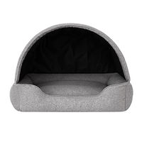 Produktbild von DOGGY Hundebett aus Stoff für Hunde und Katzen in Grau mit OEKO-TEX Zertifizierung