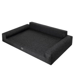 DOGGY Hundebett aus Stoff in Schwarz Größe L 78x53 cm OEKO-TEX zertifiziert – Bild 1 von 7
