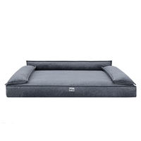 Produktbild von DOGGY Hundebett aus Velours in Graphit 78 x 54 cm mit OEKO-TEX Zertifizierung