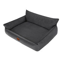 Produktbild von DOGGY Hundebett Fancy in Dunkel Anthrazit OEKO-TEX zertifiziert Größe L 64 x 49 cm