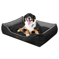 Produktbild von DOGGY Hundebett für kleine Hunde mit erhöhten Rändern Graphit M 84x65 cm OEKO-TEX zertifiziert