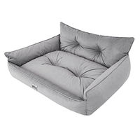 Produktbild von DOGGY Hundebett Gestepptes Hundekissen in Grau XXL 106 x 80 cm aus Stoff mit OEKO-TEX Zertifizierung