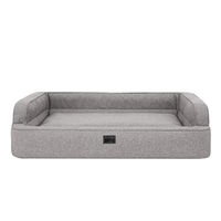 Produktbild von DOGGY Hundebett und Katzenbett mit abnehmbarem Bezug in Grau, Größe L 78x47 cm, OEKO-TEX zertifiziert