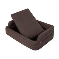 Produktbild von DOGGY Hundebett und Katzenbett mit abnehmbarem Bezug OEKO-TEX zertifiziert Braun Größe L 78x47 cm