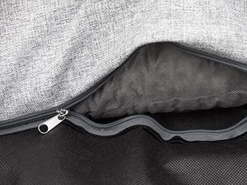 DOGGY Hundebett und Katzenbett mit abnehmbarem Bezug OEKO-TEX zertifiziert Größe L 78x47 cm Grau – Bild 1 von 3